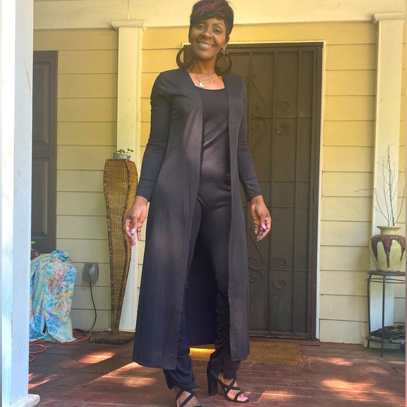 chic me Other - Black Ribbed Kimono Shrug Coverup Jacket Wrap